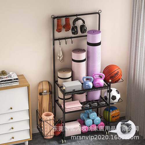 新瑜款体用器材架家庭健品身伽收纳架MR1490育棒球棒哑铃泡沫轴整