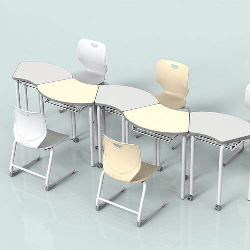 团体活移动课桌椅套变多功能动齐全课桌中装小学生可拼接多组合课