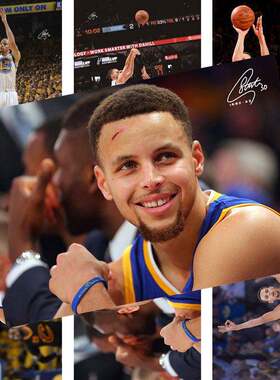 库里海报周边新款签名墙纸壁纸NBA勇士队斯蒂芬库里卧室时尚超大