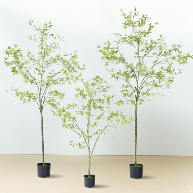 仿真枫树盆栽绿枫树塑料假树盆景室内酒店高端大型落地摆件绿植树