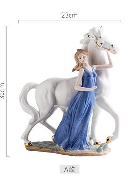 高档马摆件艺品办公室酒厅柜装饰摆件客摆工设招马到功成开业财礼