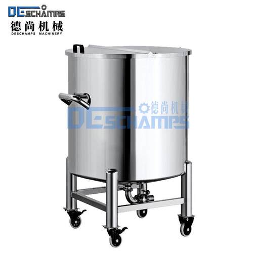 出售不锈钢开口储罐卫生级敞口储罐316材质可移动底部出料中转罐