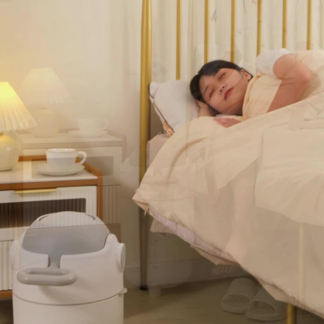 家用尿不圆湿垃圾桶大容量桶卫静形音开合生间人工力学把手纸67篓