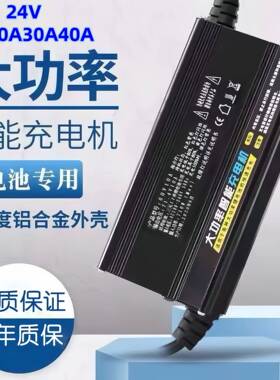 24V15A20A30A40A锂电池充电器25.2v29.4v29.2v三元铁锂电瓶充电器