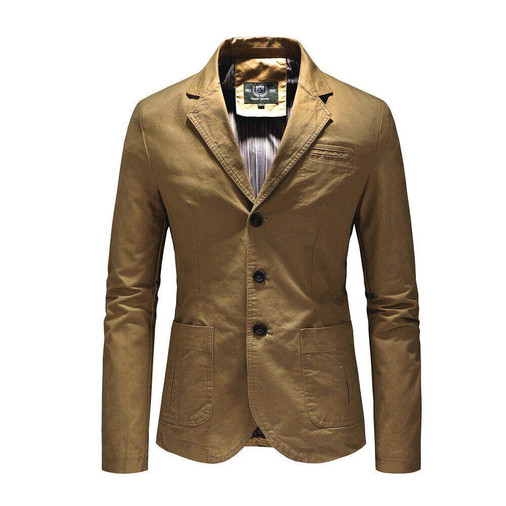 Men jacket pure cotton top casual men clothing男士棉西装外套