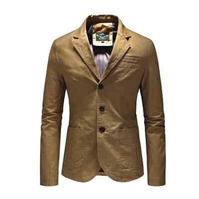 Men jacket pure cotton top casual men clothing男士棉西装外套