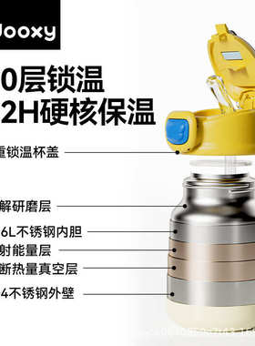 dooxy儿童保温杯水杯宝宝直饮吸管杯316婴幼儿园上学生专用水壶女