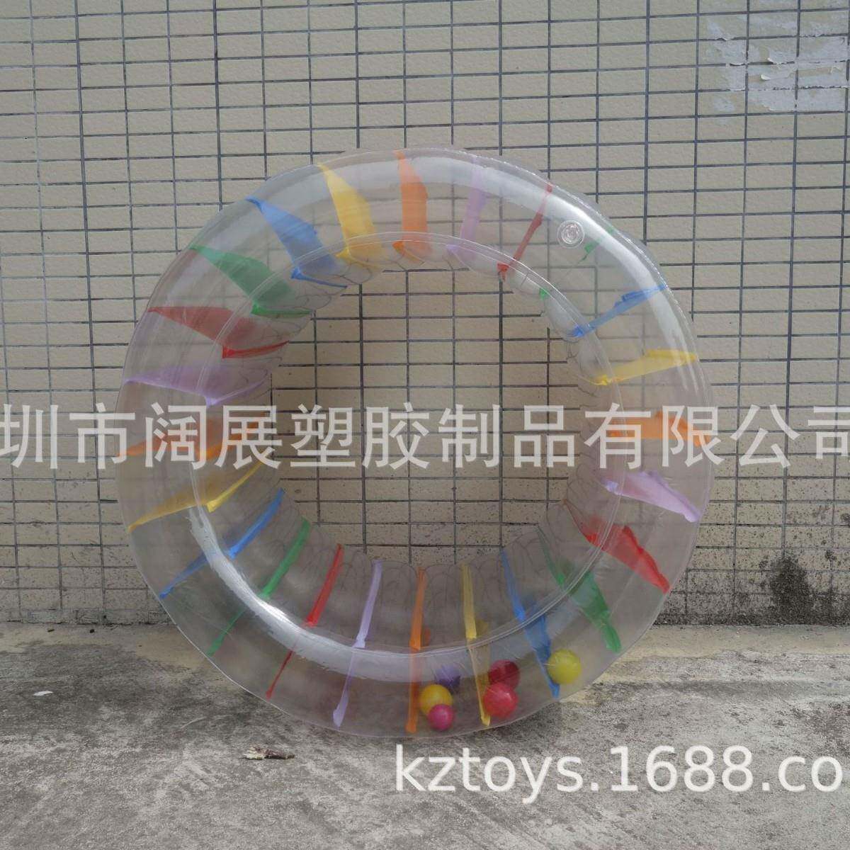 现货充气筒球球ILI草滚地水上滚筒儿童碰多功能爬行滚筒充气玩具