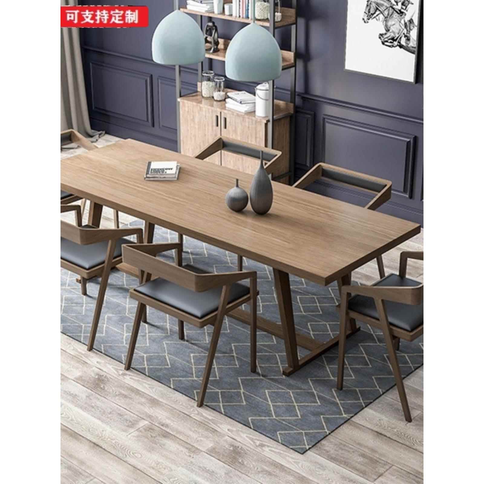 需定制实木会议桌长桌长凳工作台茶室茶几茶几办公室接待室洽谈桌