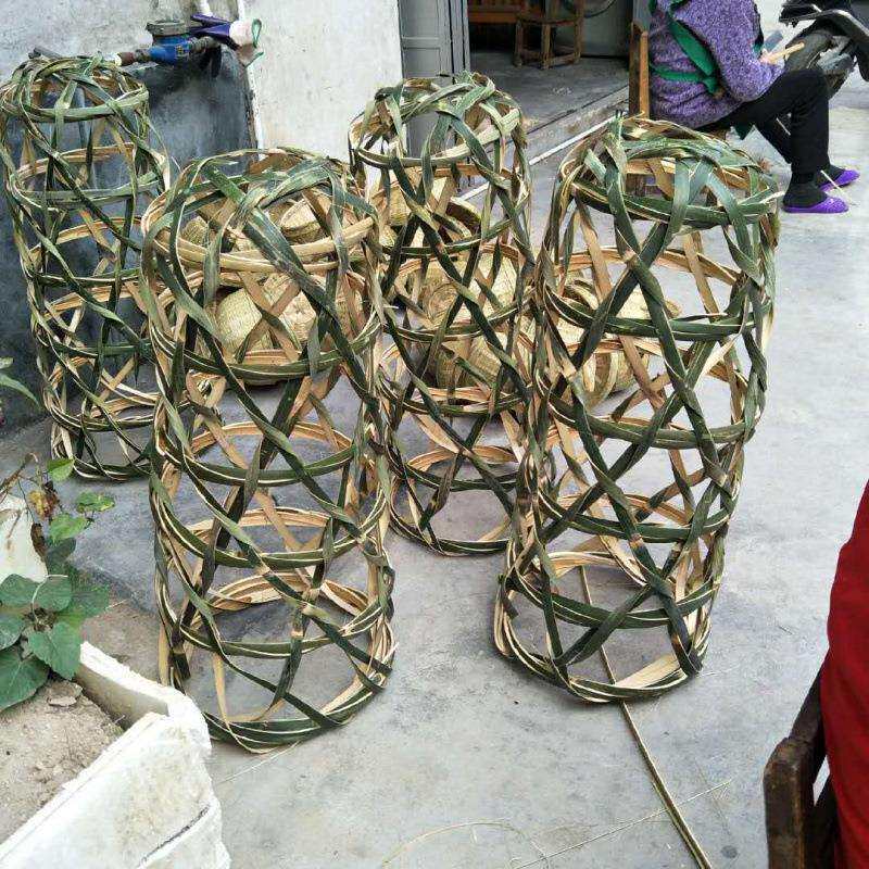 手工制作头层竹叶青大号猪笼竹笼醒狮道具装饰竹编装饰道具