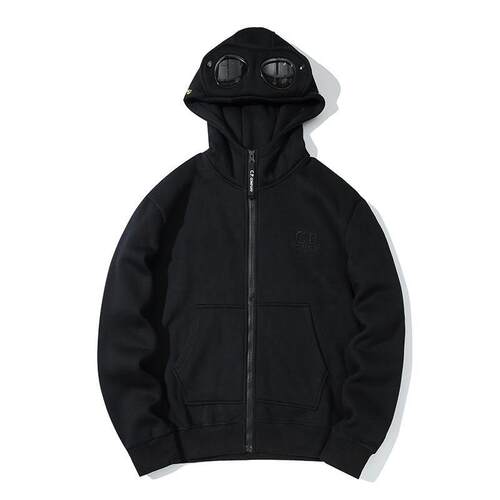 Men Round Lens CP Sweatshirt Pullover Pure Cotton Hooded连帽