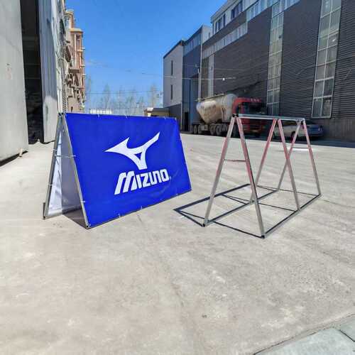 马拉松户外活动球场双面屏展架围挡A字广告A字架厂家折叠展示架