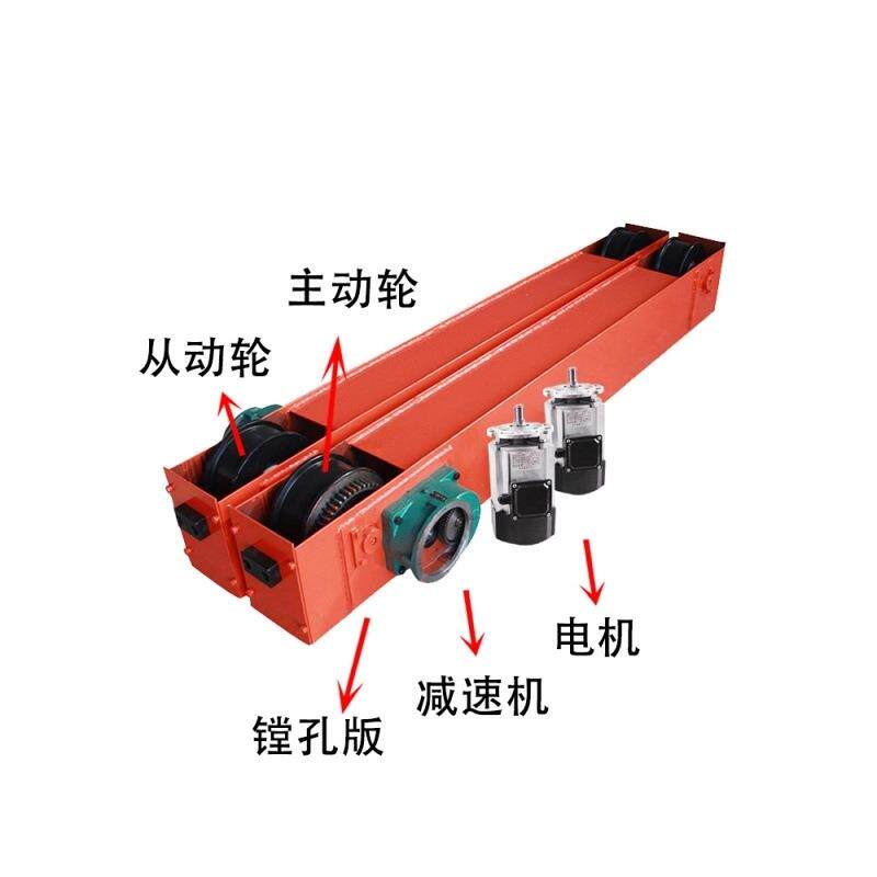 行吊端梁总成 桥式起重机驱动行走装置 欧式轮悬挂端梁行走端梁头
