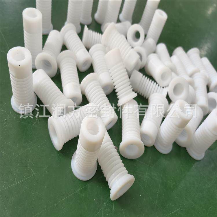 供应：聚四氟乙烯波纹小管，四氟PTFE小软连接，塑料王F4弹性管件