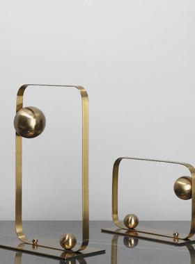 现代轻奢样板房间不锈钢软装饰品家居客厅桌面创意艺术玄关柜摆件