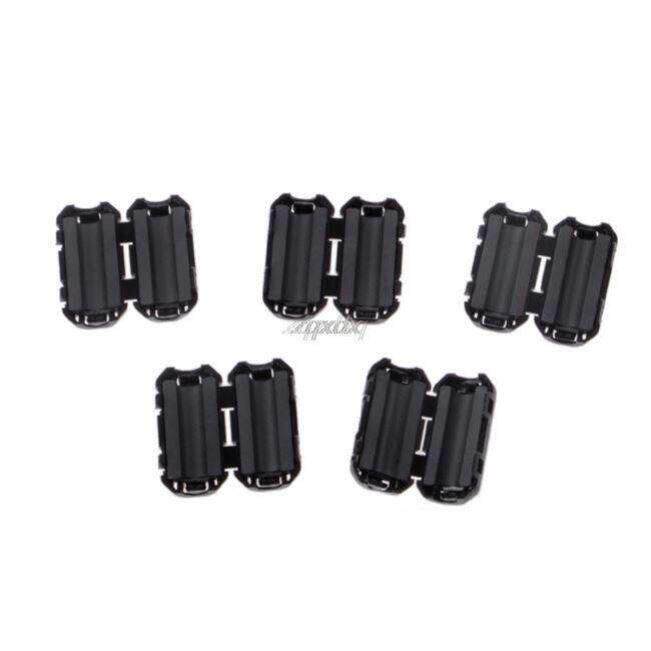 5 Pcs 5mm Clip-On Ferrite Ring Core Noise Suppressor For EMI - 实物图