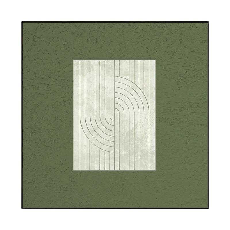 现代简约餐厅装饰画轻奢高级感客厅挂画绿色沙发背景墙壁画卧室画