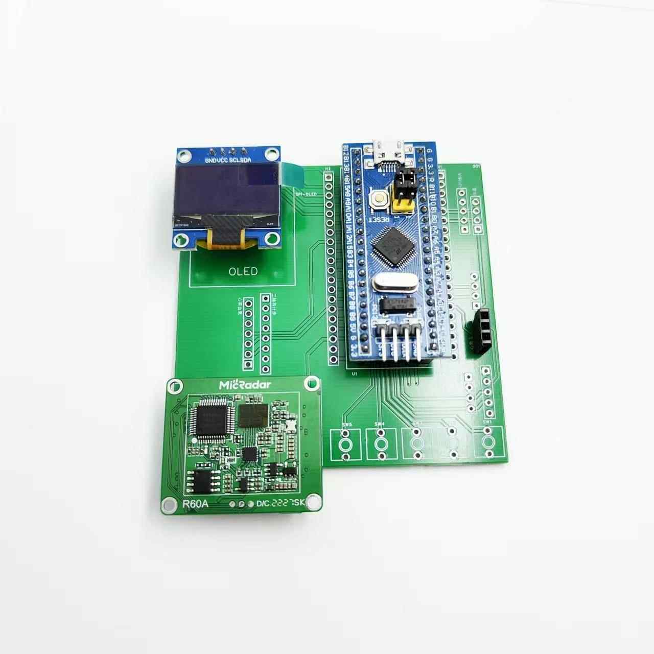 睡眠呼吸心跳心率检测模块R60ABD1毫米波雷达传感器STM32开发套件