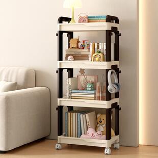 小推车置物架厨房落地收纳架客厅卧室多层零食玩具储物架放书架子
