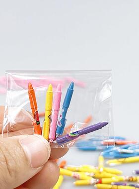 1：12娃娃屋dollhouse家具学习场景配件ob11微缩金属彩色圆珠笔