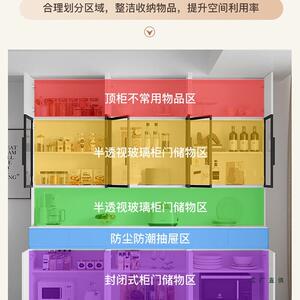 餐柜实木一厅体靠墙高柜现代简客置物柜酒柜家用收纳约储HLP边物