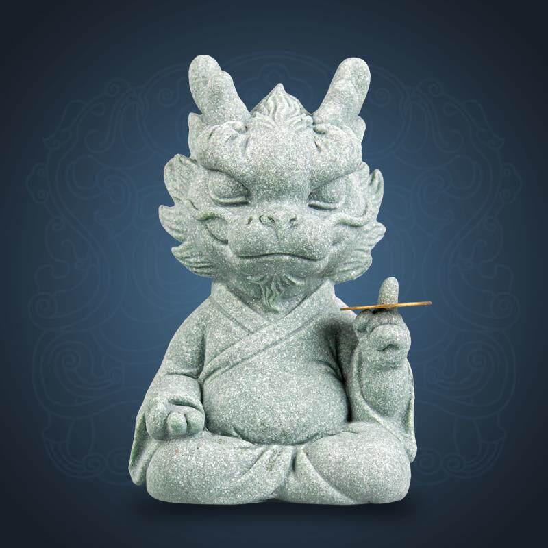 逗兽记 入户玄关装饰摆件轻奢高档青砂石鱼缸造景摆设可养小茶玩