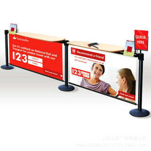 一米线广告围栏广告商场活动隔离带排队护栏画面定制伸缩带现货