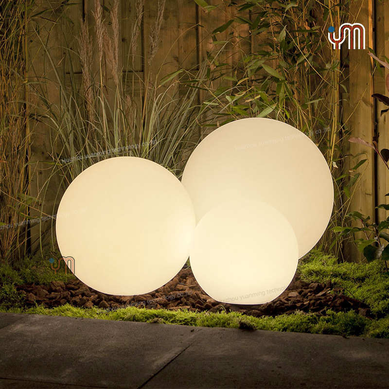 led发光球灯七彩圆球灯遥控充电太阳能户外庭院灯创意装饰景观灯