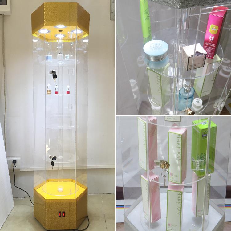亚克力旋转展示柜饰品展架精品手表手机展示陈列柜有机玻璃展示柜