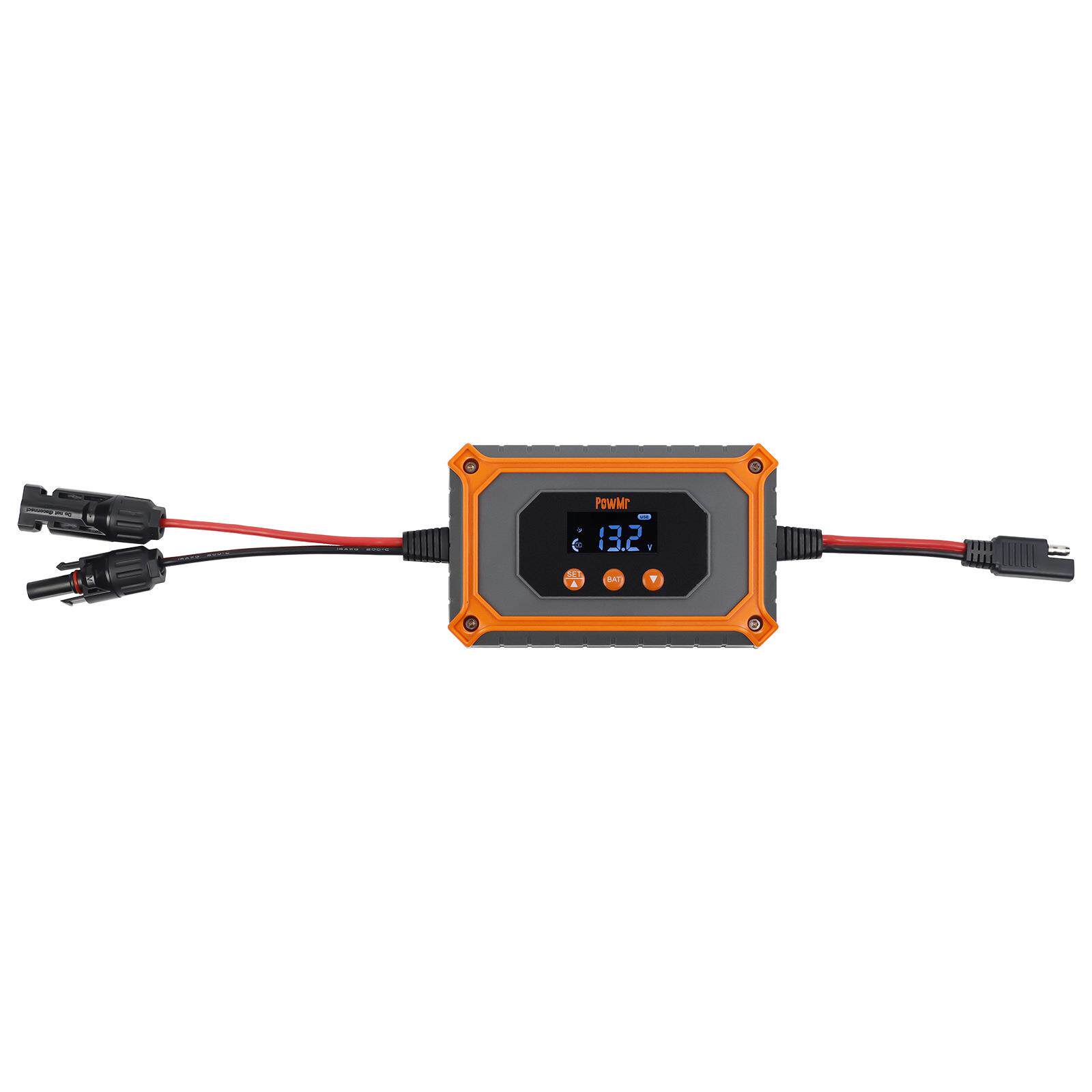 PowMr12V/24VMPPT太阳能控制器15A50V光伏充电控制器跨境爆款