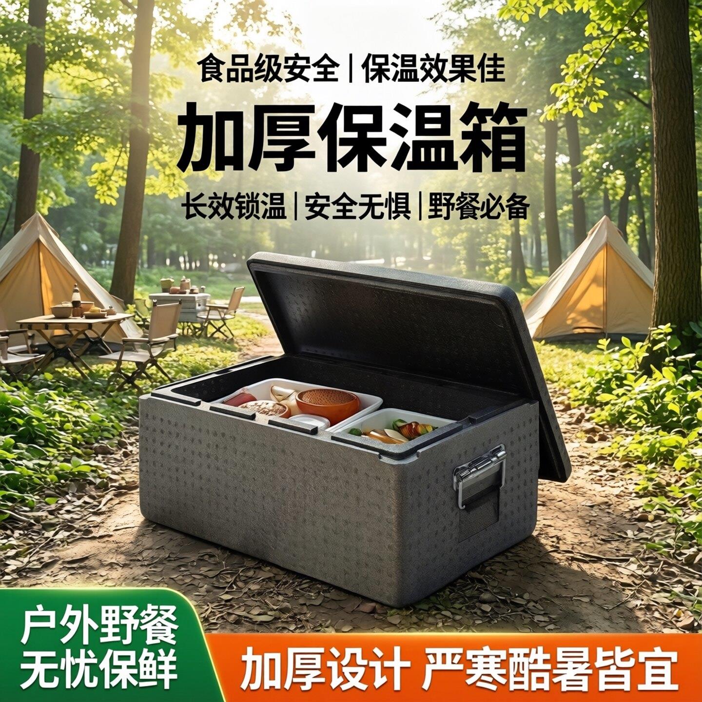 大号epp保温箱食品级高密度加厚泡沫箱商用摆摊饭菜保热冷藏保鲜图片