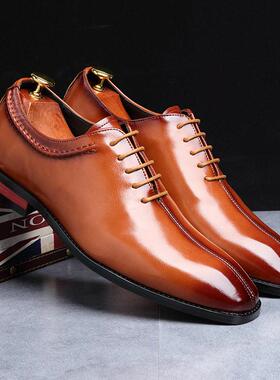 Men Leather Formal Shoes Plus Size 37-48 男士大码商务皮鞋