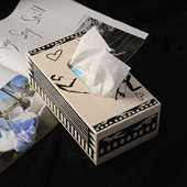 力欧风纸盒抽纸盒纸巾客厅纸巾家用创意收纳盒餐巾北亚克