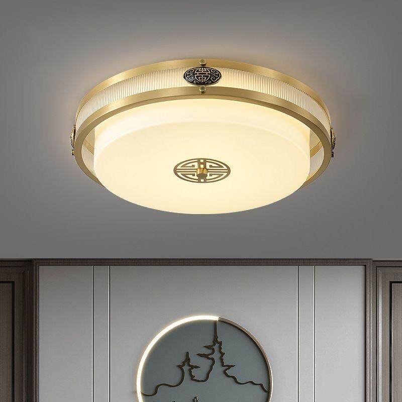 全铜新中式灯具大气客厅灯饰别墅现代简约中国风餐厅卧室主吸顶灯