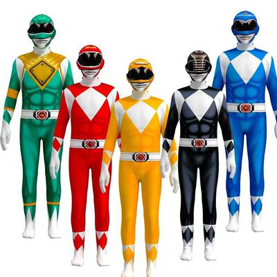 Power Rangers Costume Union Suit One Pajama Outfit Men Women