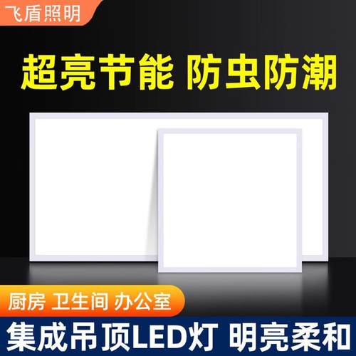 吊顶灯平板灯led面板灯厨房灯300600集成吊顶灯扣板灯卫生间灯