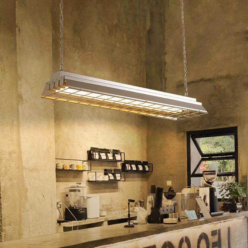 设计师复古工业风餐厅吊灯咖啡厅吧台办公室烧烤店铺商用长条吊灯