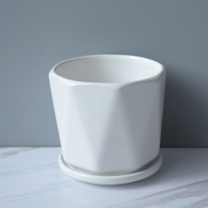 特大号陶瓷花盆白色简约鲜花绿植园艺盆栽多肉植物花盆容器