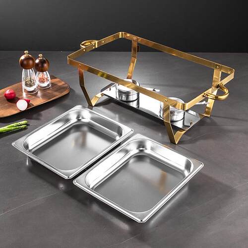 亚马逊不锈钢布菲炉酒店加热折叠商用保温餐炉chafing dish