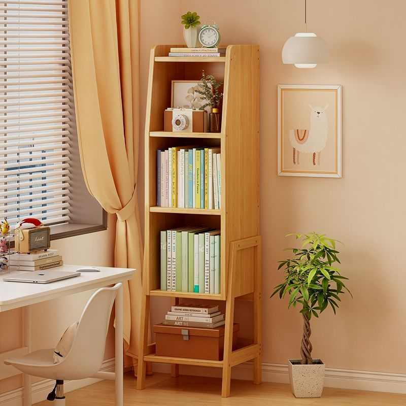 小书架置物架落地书柜简约办公室靠墙储物柜电视边柜窄柜展示柜