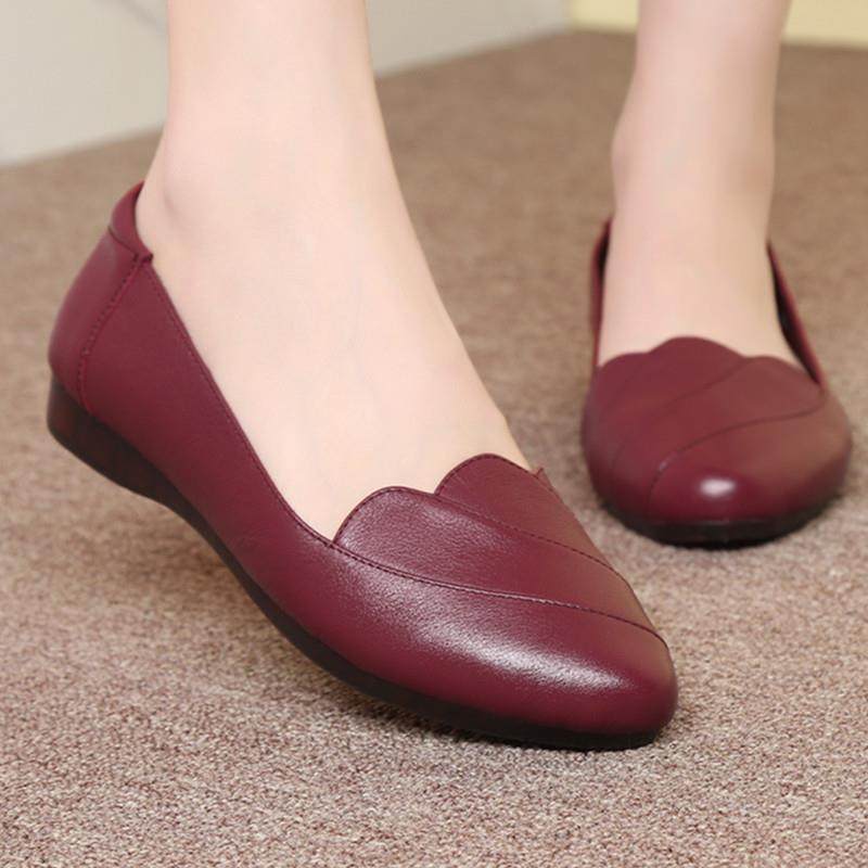 正品妈妈婆鞋婚礼软底低跟女季士皮鞋夏平底鞋浅口红色喜皮婆婚宴,女鞋,浅口单鞋,淘宝优惠券,粉丝福利购,淘宝优惠卷