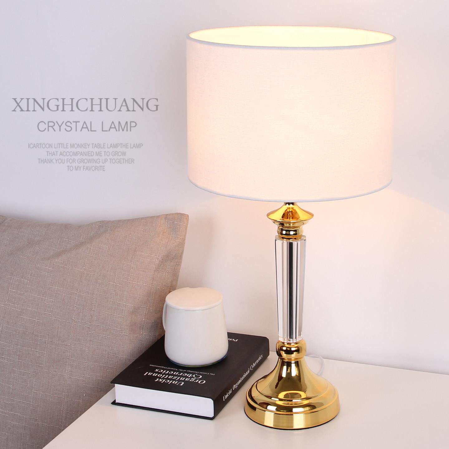 欧式水晶卧室床头装饰调光现代高级时尚创意暖光大气奢华高档台灯