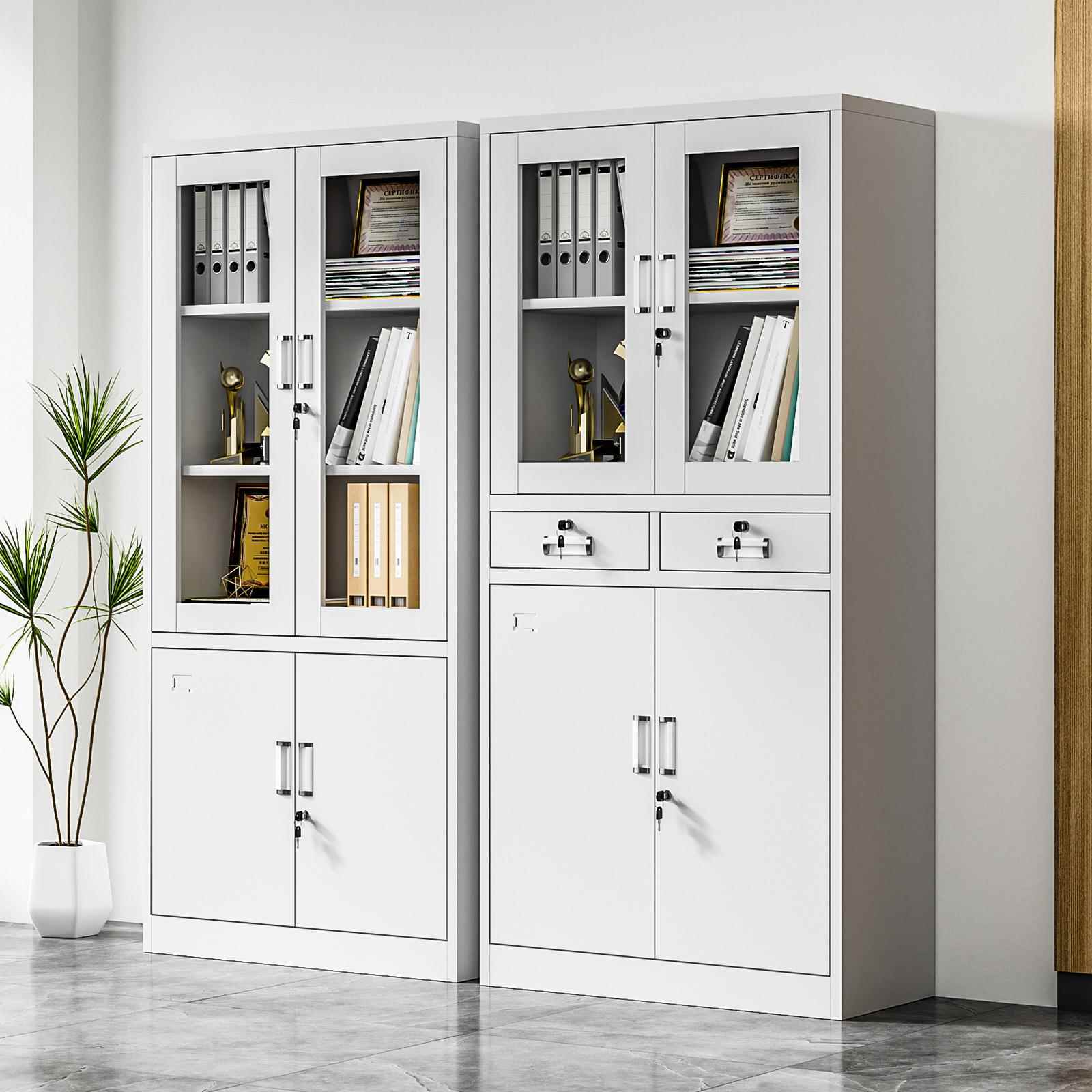 办公室文件柜铁皮柜子档案柜资料柜财务凭证柜带锁储物柜收纳书柜