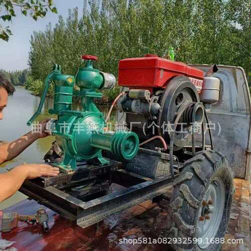 拖拉机后输出带动6寸泵1000立方混流泵35马力柴油自吸泵