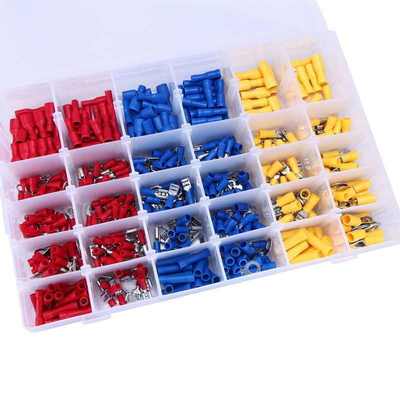 货源 冷压端子480pcs盒装接线端子组合 预绝缘铜质接线铜端子