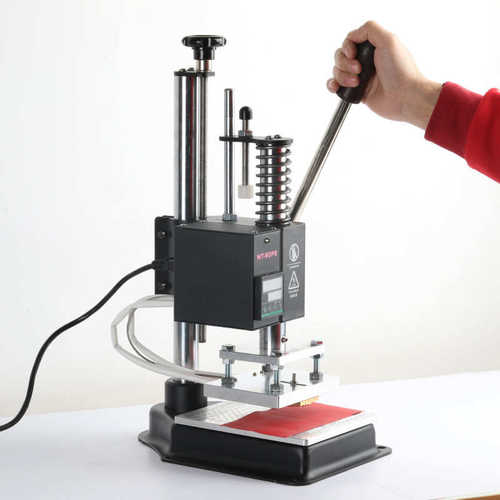 小型手动台式PU皮革木材压唛机 绒布PU纸品烫金机