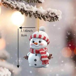 Pendant 1pc Christmas Decoration Cartoon Acrylic