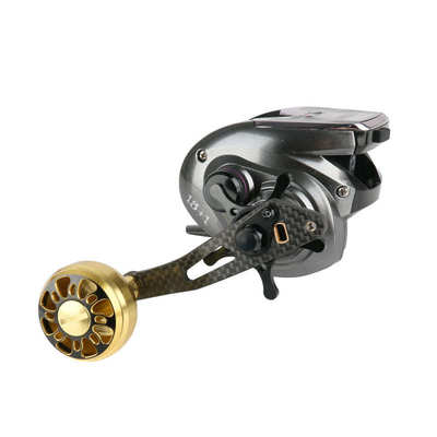 得趣DEUKIO渔轮碳素单摇臂铝合金握丸雷强水滴轮鼓轮改装配件批发