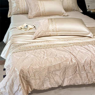 裸睡洗件套水洗机夏凉被款奢薄被子冰床单丝夏季可被空调滑四轻丝