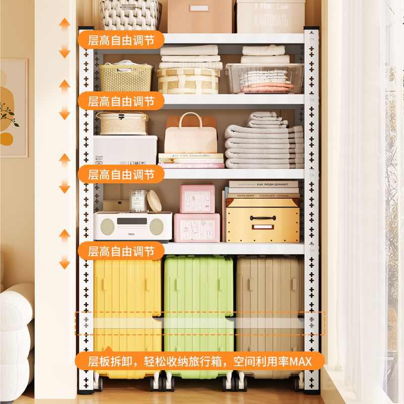 家用角钢货架多层落地置物架超市展示架客厅收纳架仓库储物架子